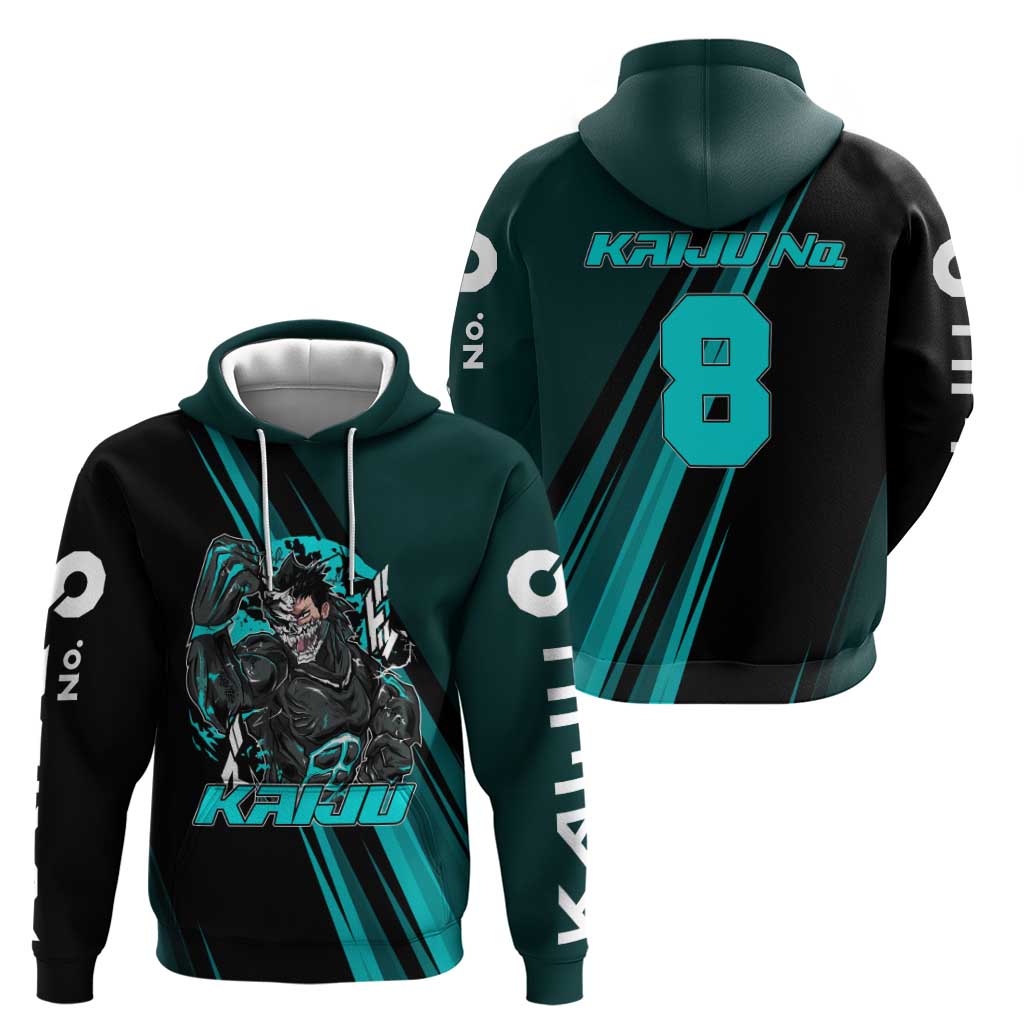 Kaiju No. 8 Monster Form Zip Hoodie Neon Manga Combat Style