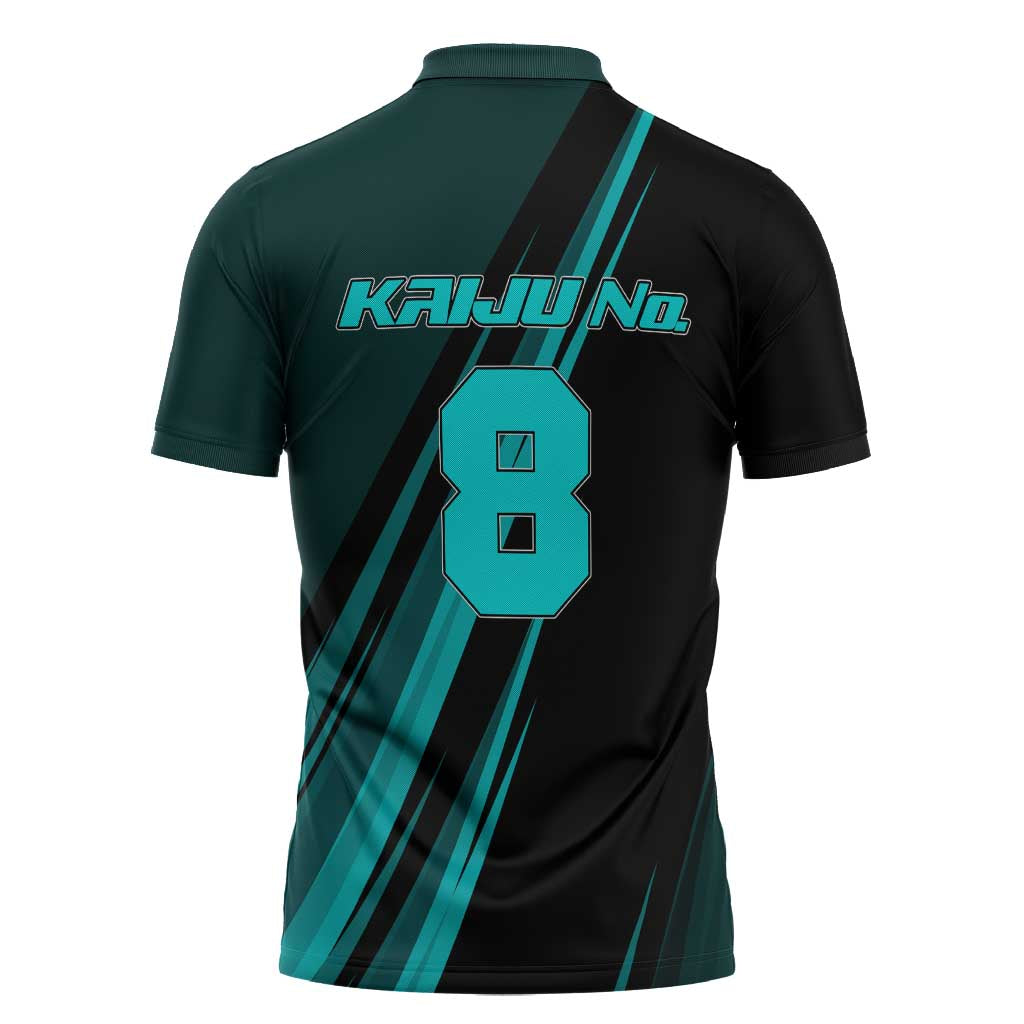 Kaiju No. 8 Monster Form Zipper Polo Shirt Neon Manga Combat Style