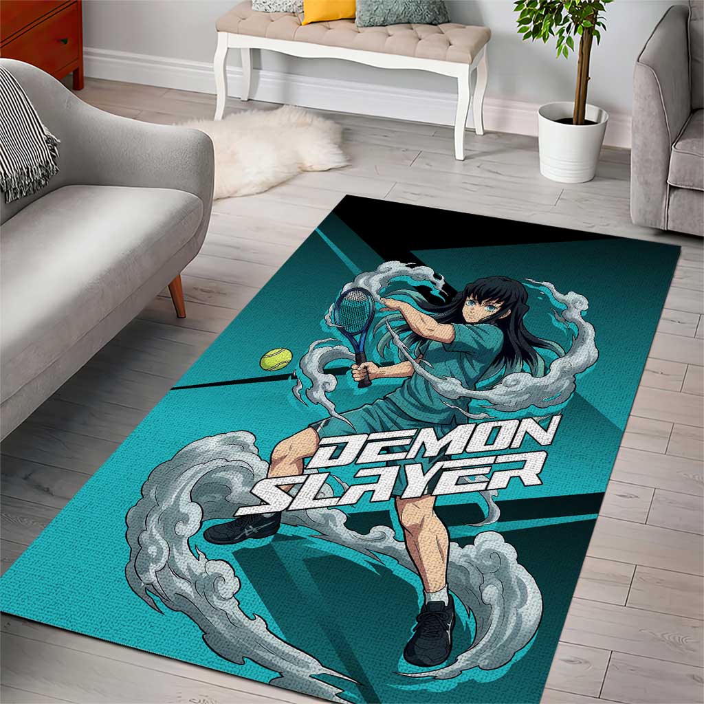 Muichiro Tokito Mist Hashira Area Rug Sporty Anime Mashup Style