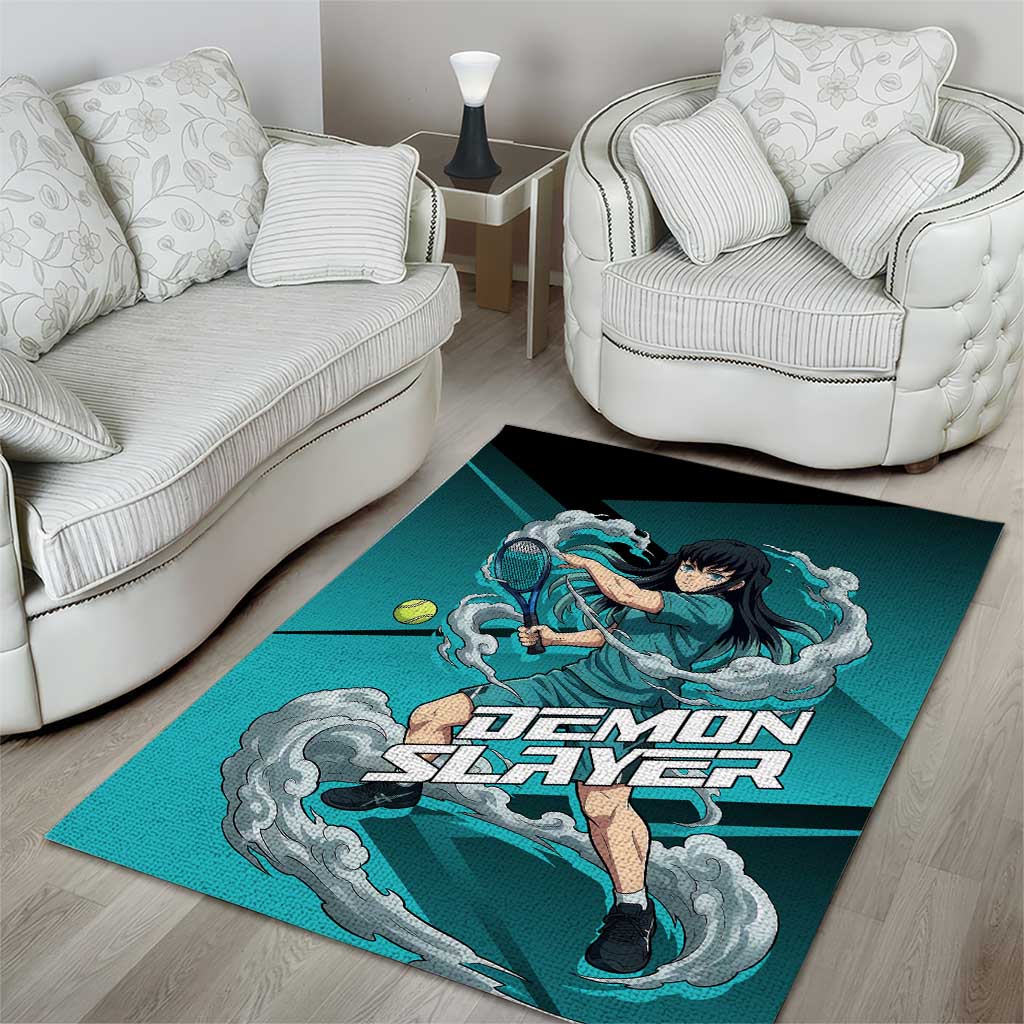 Muichiro Tokito Mist Hashira Area Rug Sporty Anime Mashup Style