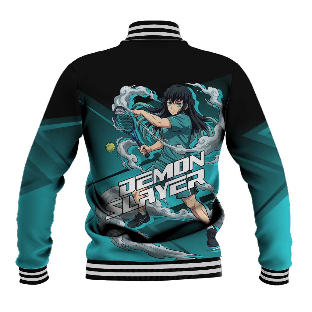 Muichiro Tokito Mist Hashira Baseball Jacket Sporty Anime Mashup Style