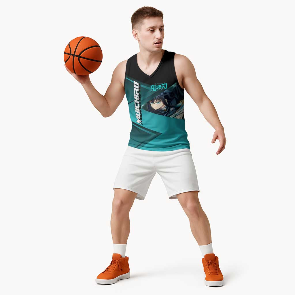 Muichiro Tokito Mist Hashira Basketball Jersey Sporty Anime Mashup Style
