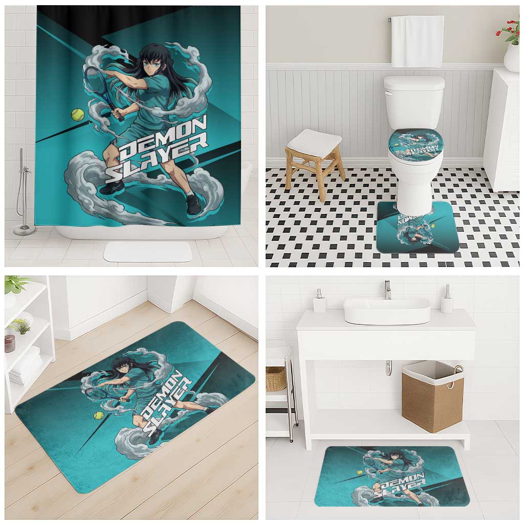 Muichiro Tokito Mist Hashira Bathroom Set Sporty Anime Mashup Style