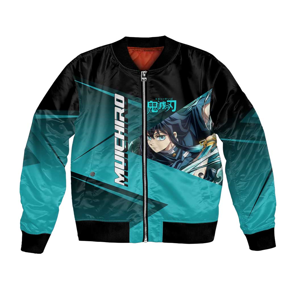 Muichiro Tokito Mist Hashira Bomber Jacket Sporty Anime Mashup Style