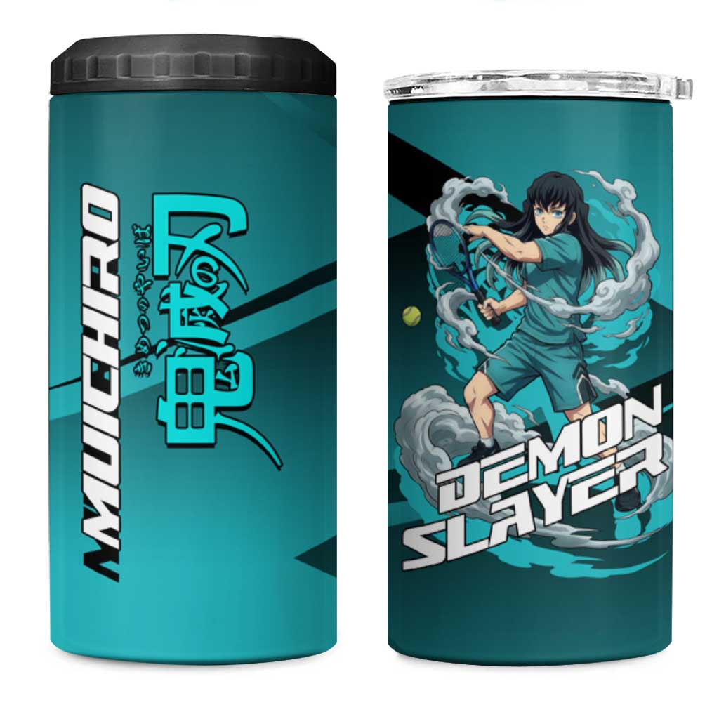Muichiro Tokito Mist Hashira 4 in 1 Can Cooler Tumbler Sporty Anime Mashup Style