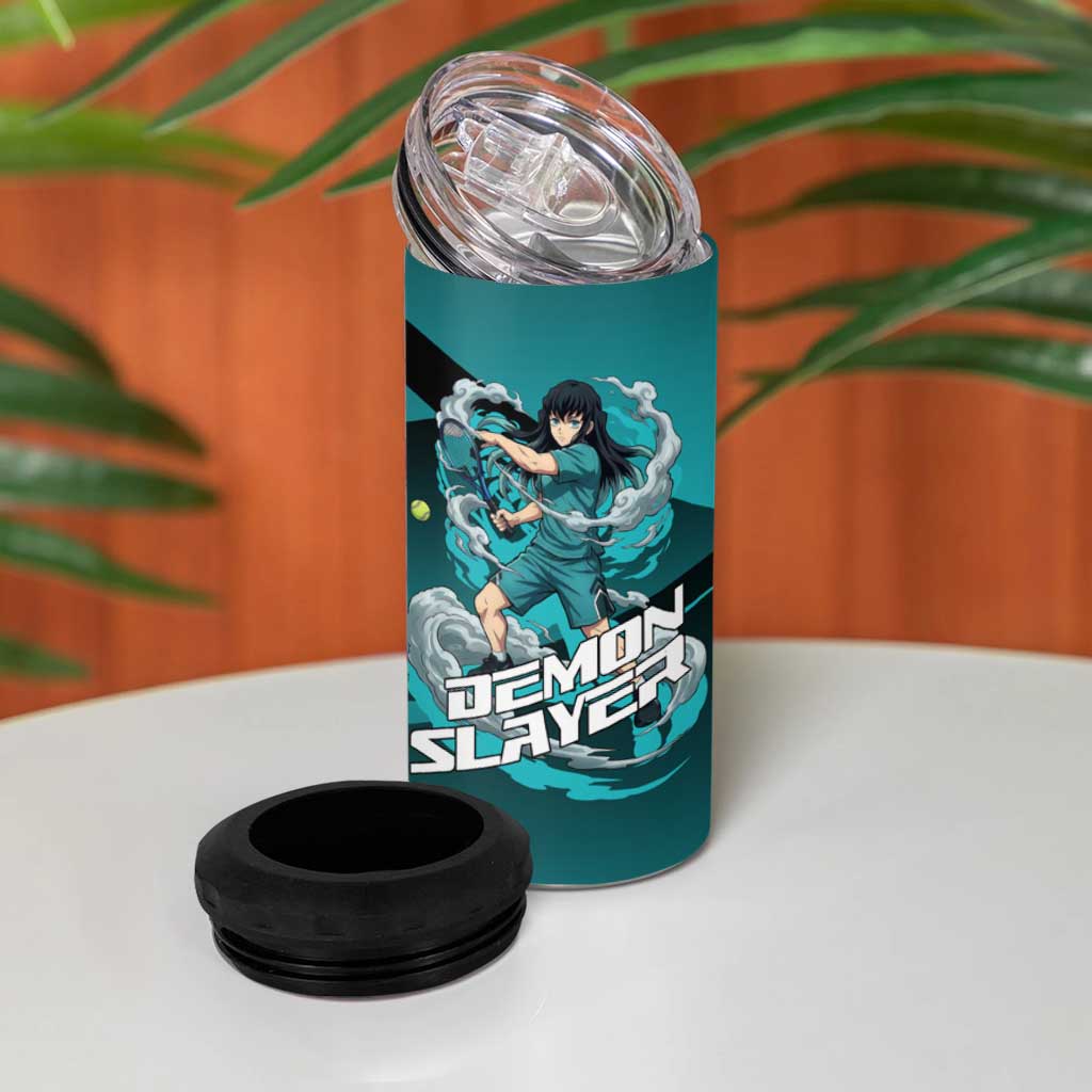 Muichiro Tokito Mist Hashira 4 in 1 Can Cooler Tumbler Sporty Anime Mashup Style