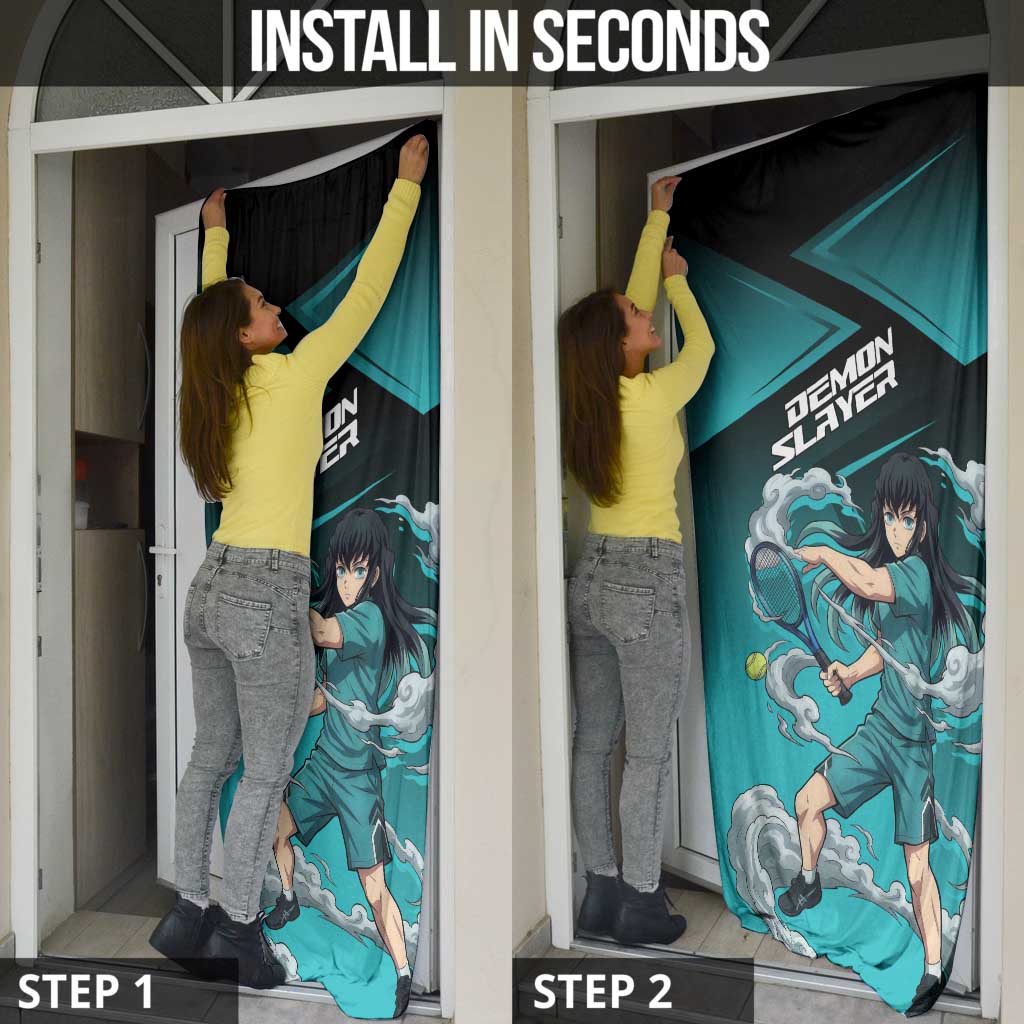 Muichiro Tokito Mist Hashira Door Cover Sporty Anime Mashup Style