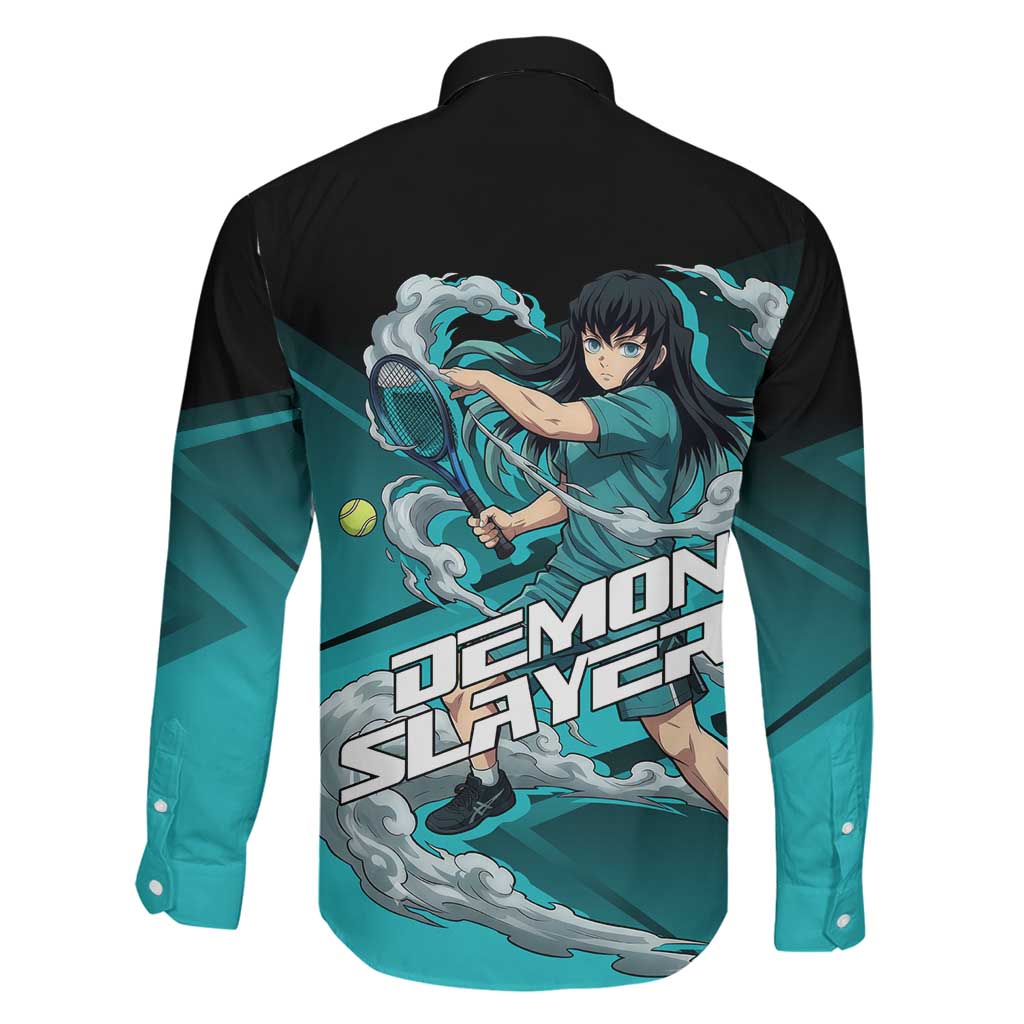 Muichiro Tokito Mist Hashira Family Matching Summer Maxi Dress and Hawaiian Shirt Sporty Anime Mashup Style