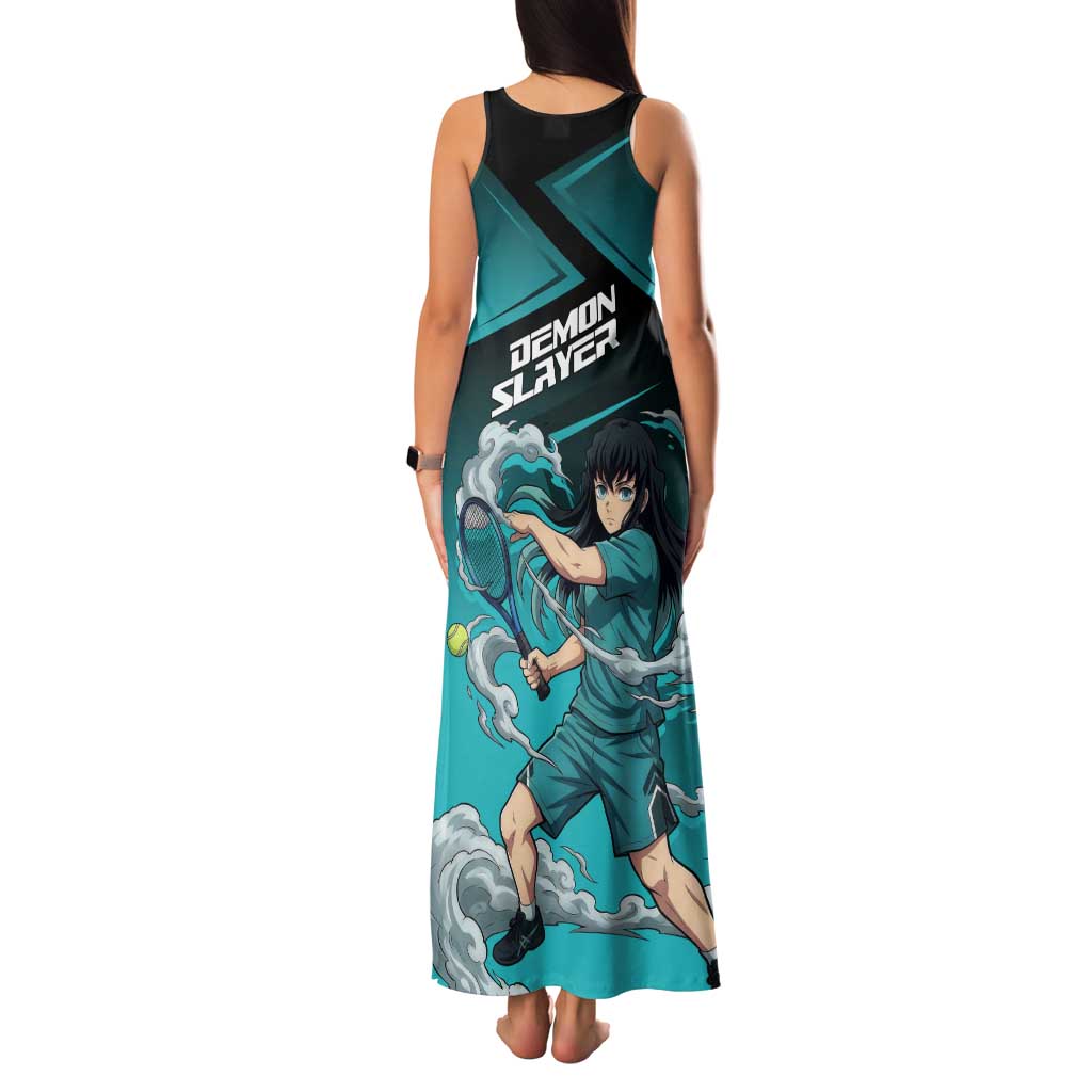 Muichiro Tokito Mist Hashira Family Matching Tank Maxi Dress and Hawaiian Shirt Sporty Anime Mashup Style