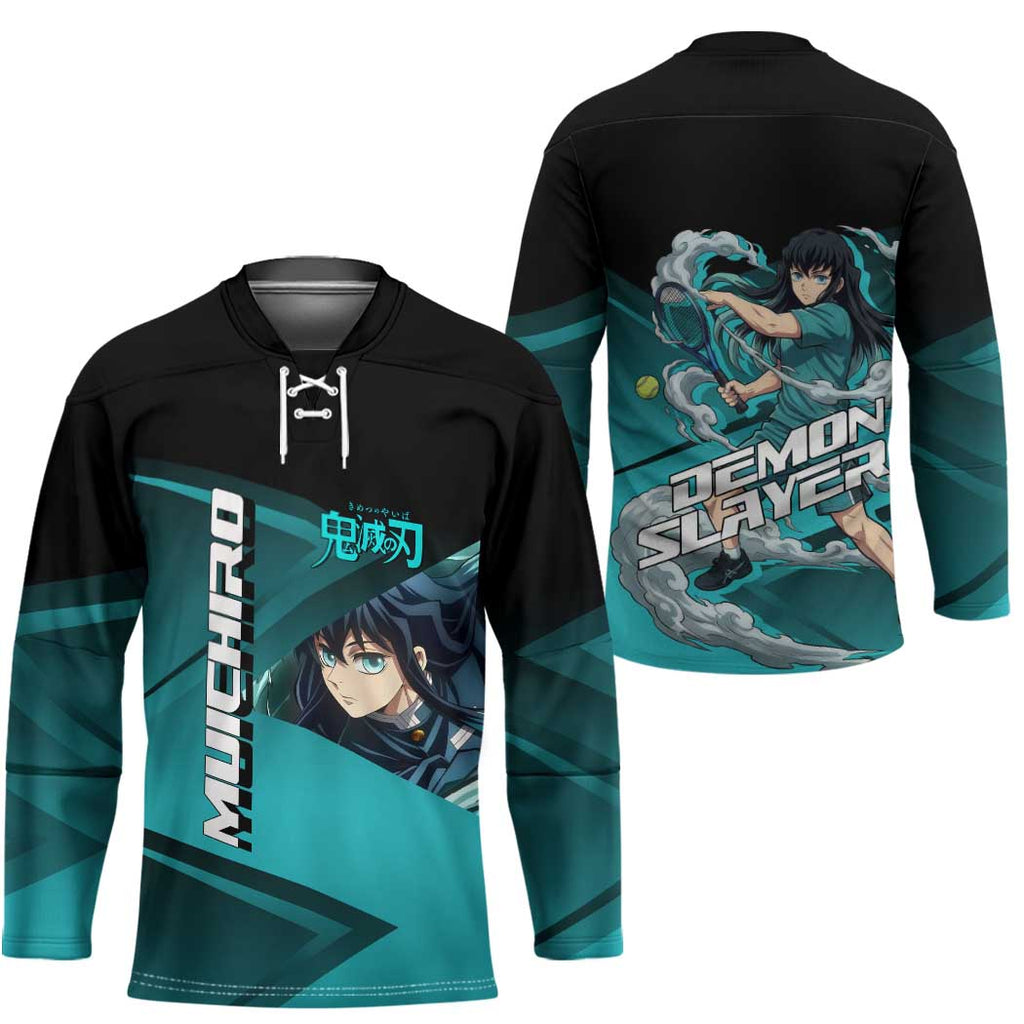 Muichiro Tokito Mist Hashira Hockey Jersey Sporty Anime Mashup Style