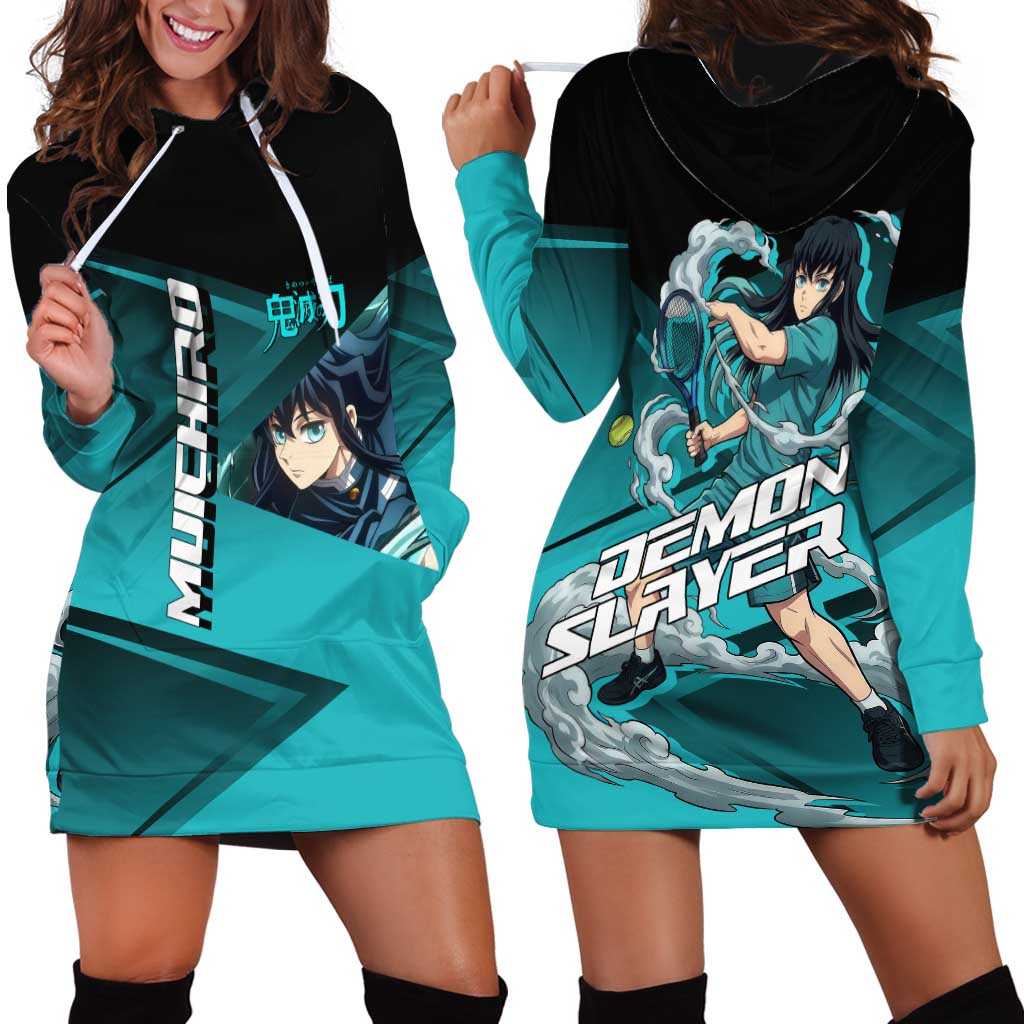 Muichiro Tokito Mist Hashira Hoodie Dress Sporty Anime Mashup Style