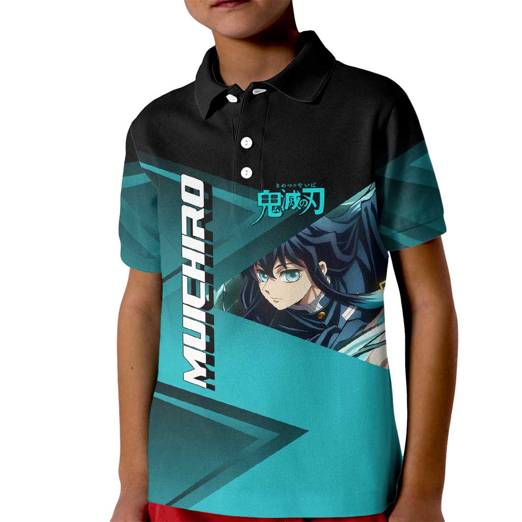 Muichiro Tokito Mist Hashira Kid Polo Shirt Sporty Anime Mashup Style