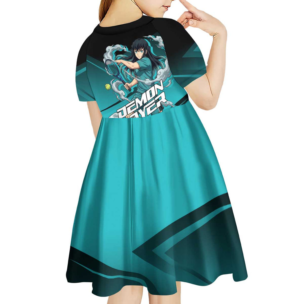 Muichiro Tokito Mist Hashira Kid Short Sleeve Dress Sporty Anime Mashup Style