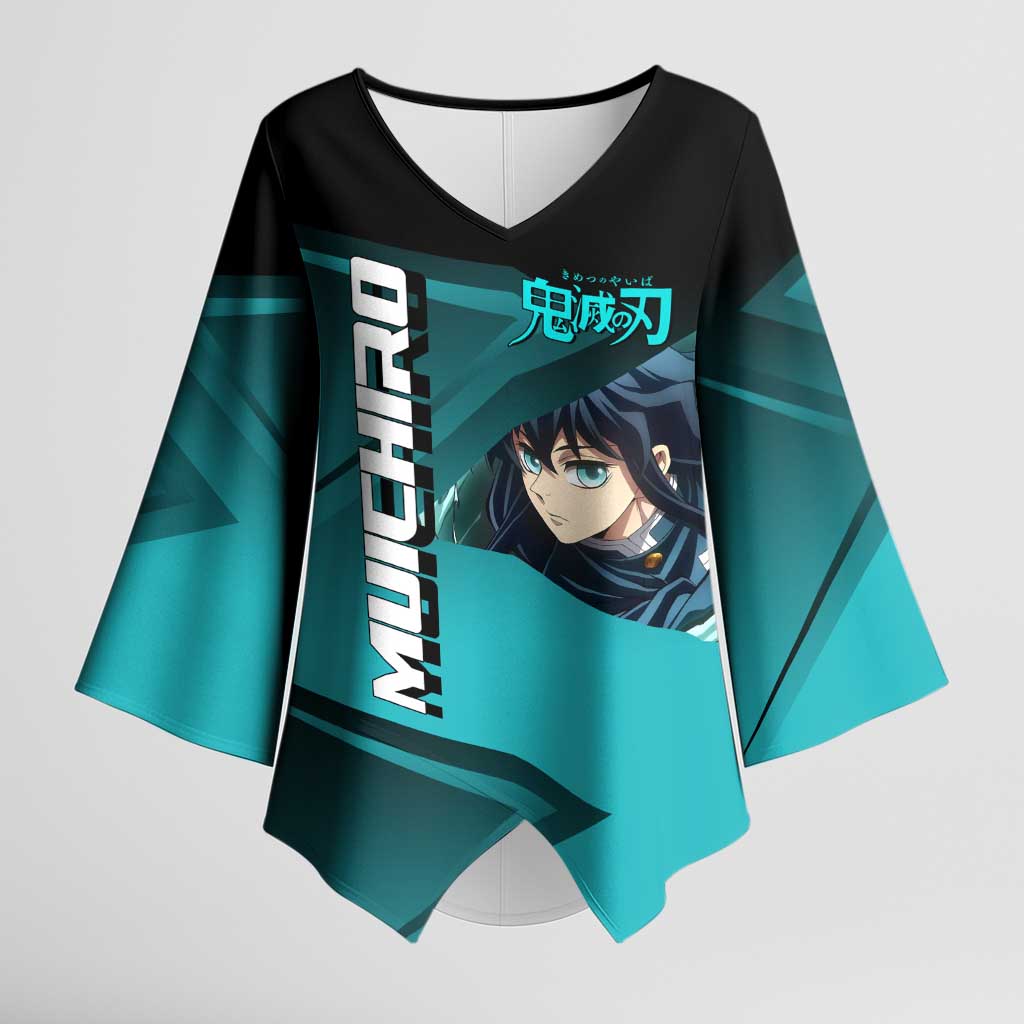 Muichiro Tokito Mist Hashira Kimono Sleeve Blouse Sporty Anime Mashup Style