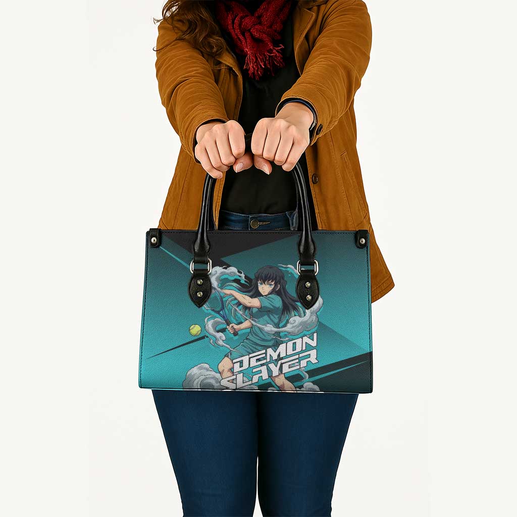 Muichiro Tokito Mist Hashira Leather Bag Sporty Anime Mashup Style