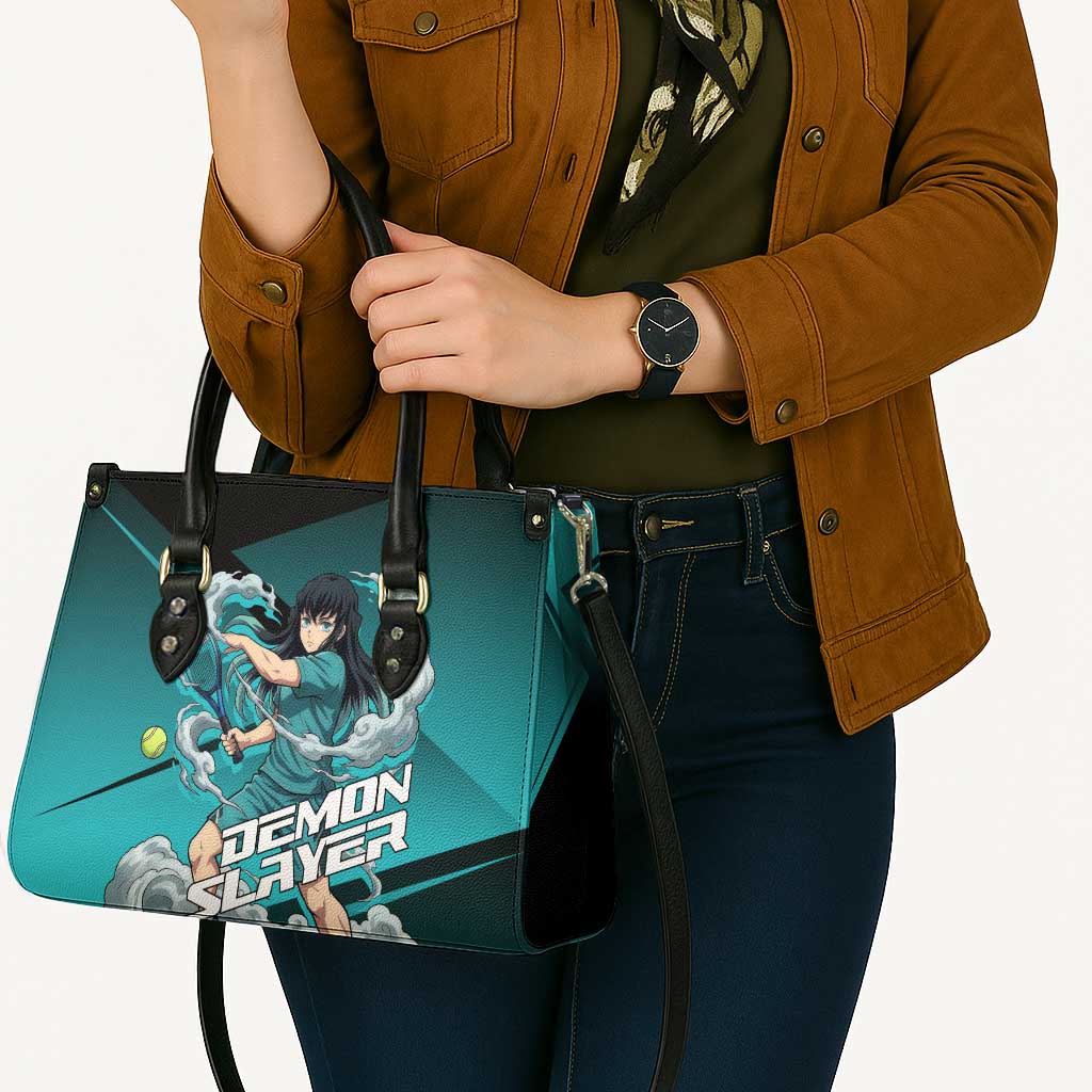 Muichiro Tokito Mist Hashira Leather Bag Sporty Anime Mashup Style