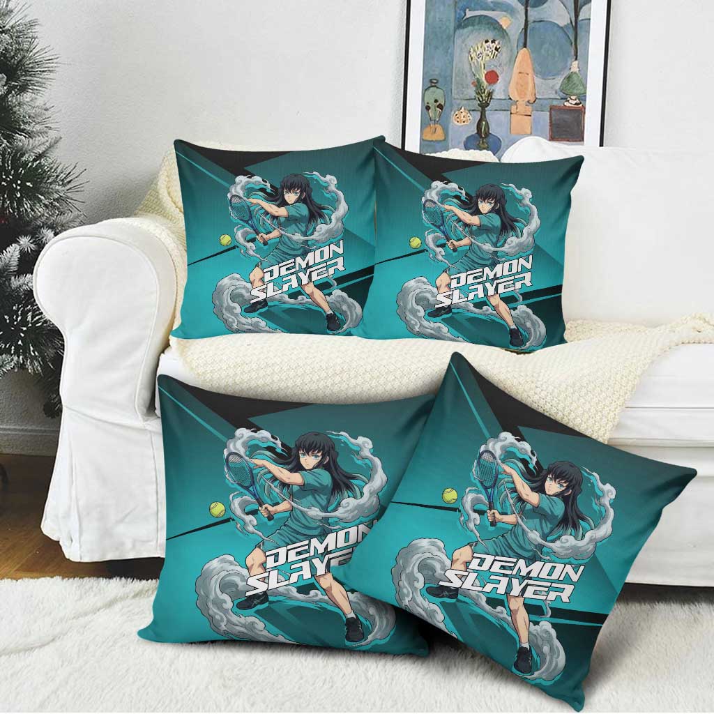 Muichiro Tokito Mist Hashira Pillow Cover Sporty Anime Mashup Style