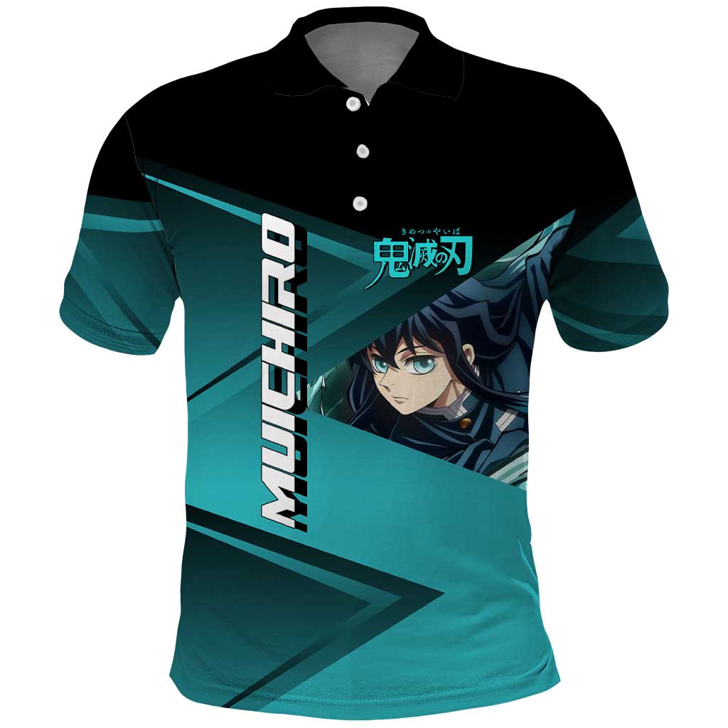 Muichiro Tokito Mist Hashira Polo Shirt Sporty Anime Mashup Style