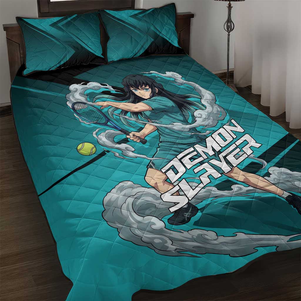 Muichiro Tokito Mist Hashira Quilt Bed Set Sporty Anime Mashup Style
