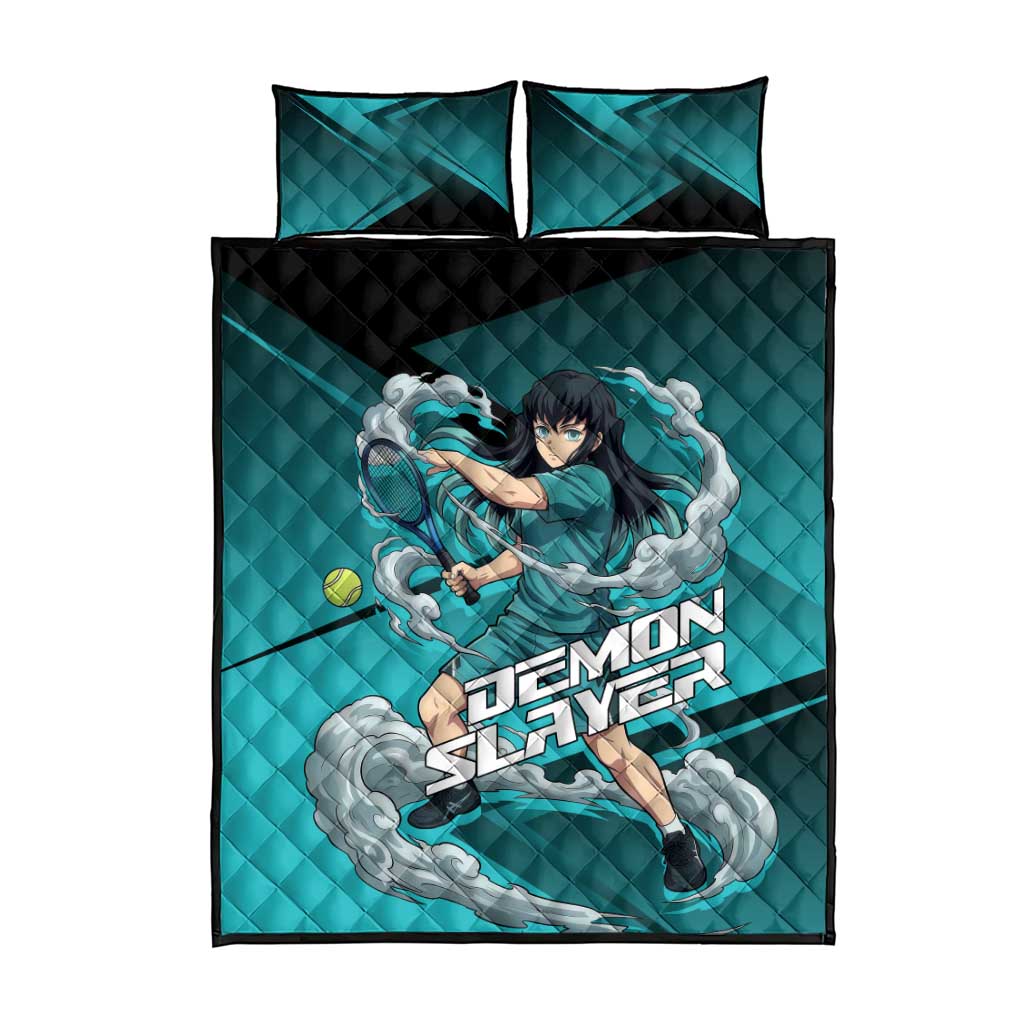 Muichiro Tokito Mist Hashira Quilt Bed Set Sporty Anime Mashup Style