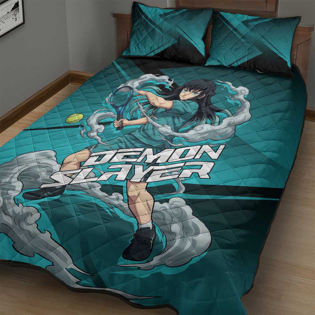 Muichiro Tokito Mist Hashira Quilt Bed Set Sporty Anime Mashup Style