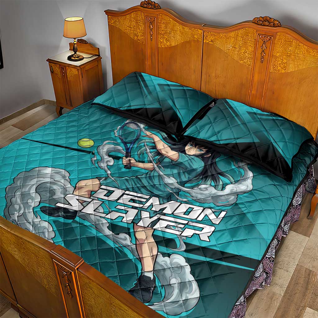 Muichiro Tokito Mist Hashira Quilt Bed Set Sporty Anime Mashup Style