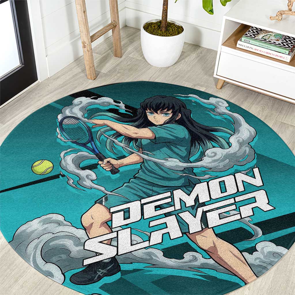 Muichiro Tokito Mist Hashira Round Carpet Sporty Anime Mashup Style