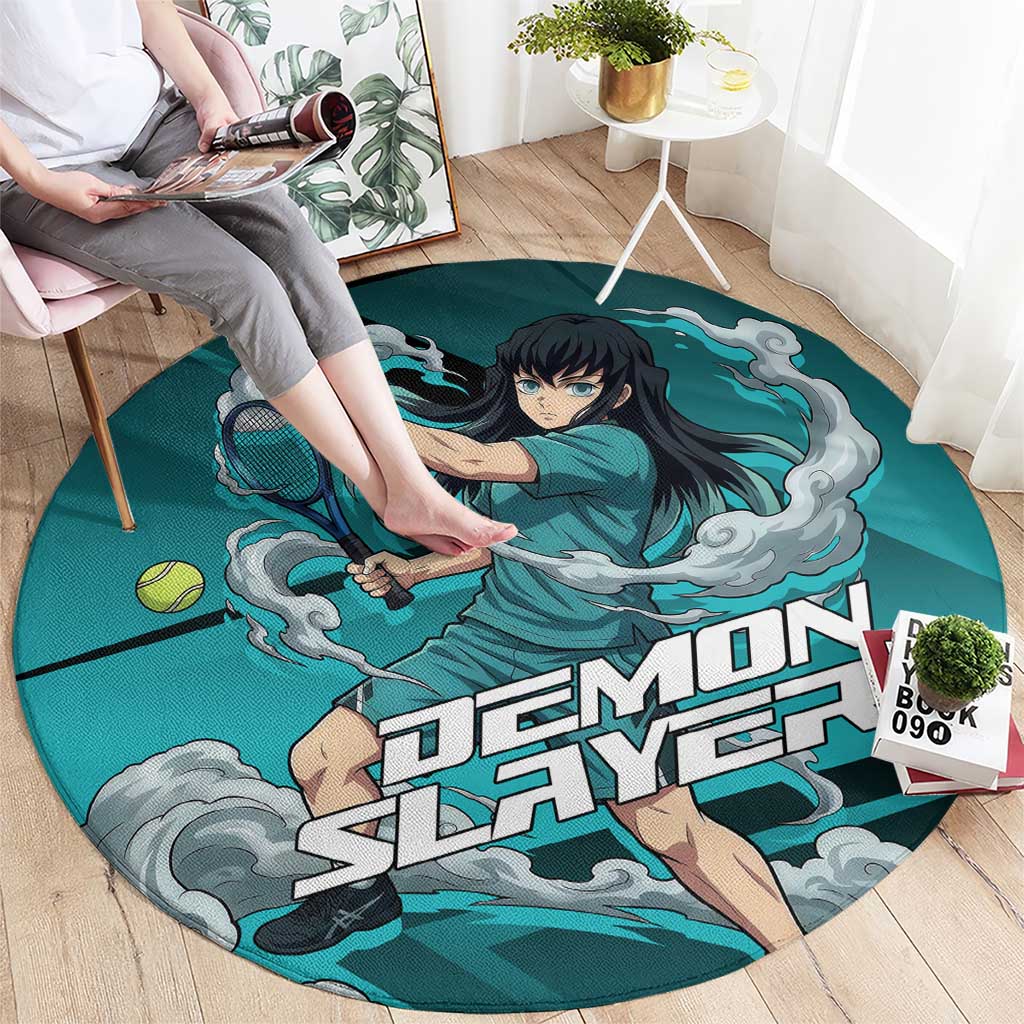 Muichiro Tokito Mist Hashira Round Carpet Sporty Anime Mashup Style