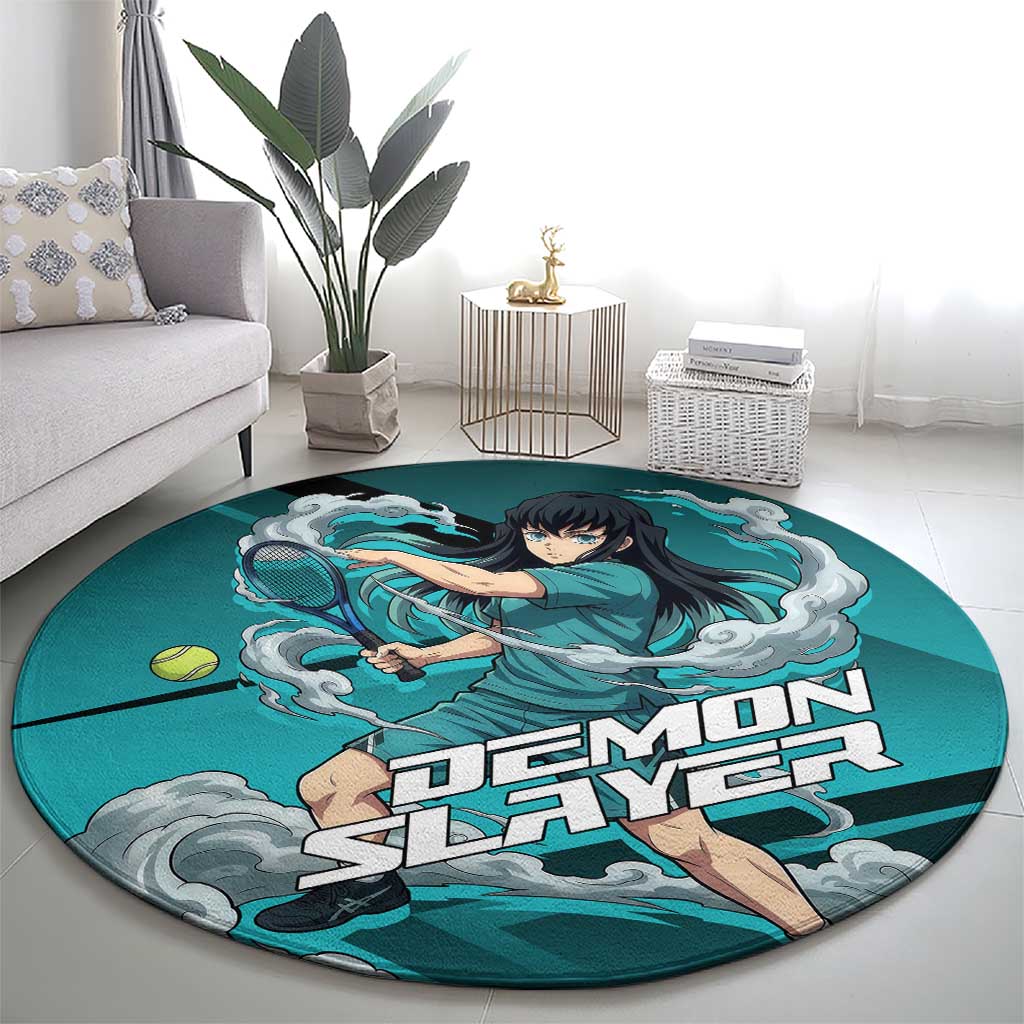 Muichiro Tokito Mist Hashira Round Carpet Sporty Anime Mashup Style