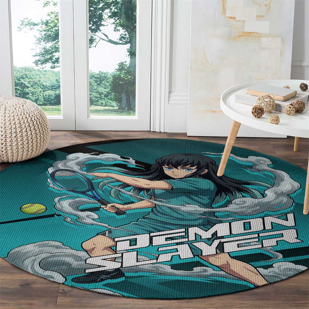 Muichiro Tokito Mist Hashira Round Carpet Sporty Anime Mashup Style