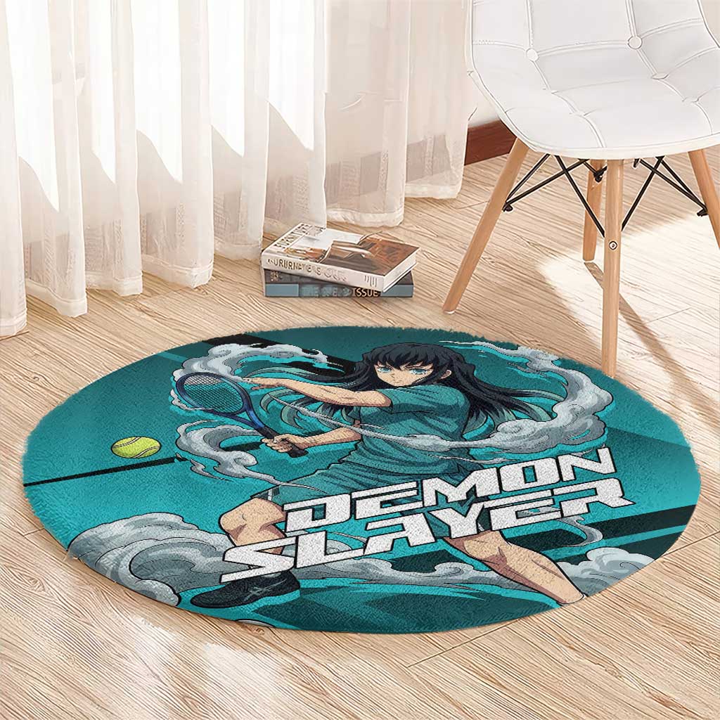 Muichiro Tokito Mist Hashira Round Carpet Sporty Anime Mashup Style