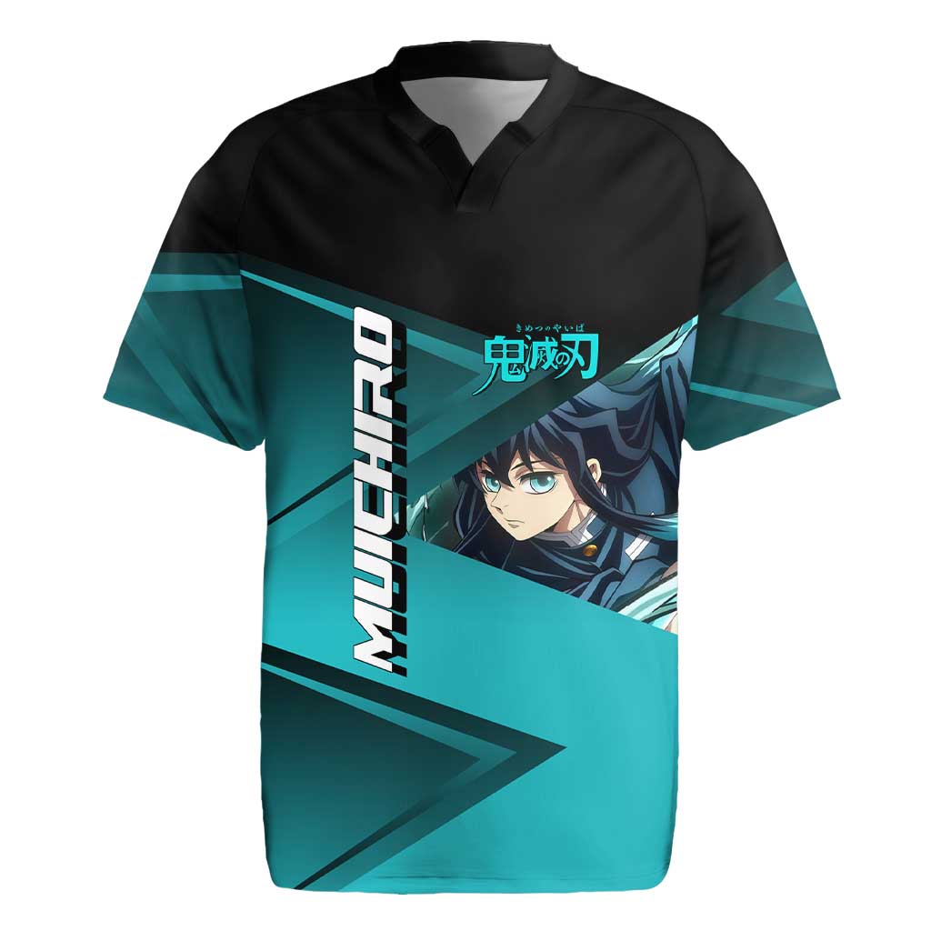 Muichiro Tokito Mist Hashira Rugby Jersey Sporty Anime Mashup Style