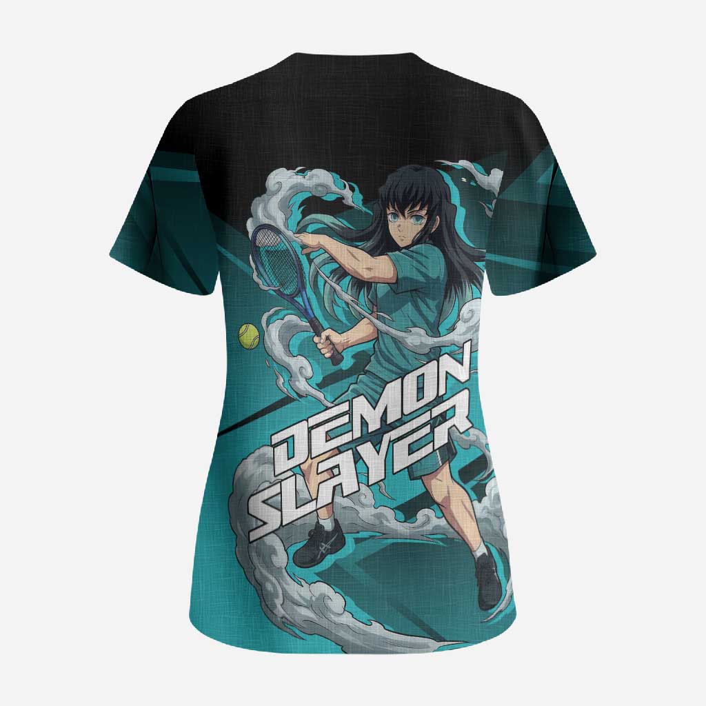 Muichiro Tokito Mist Hashira Scrub Top Sporty Anime Mashup Style