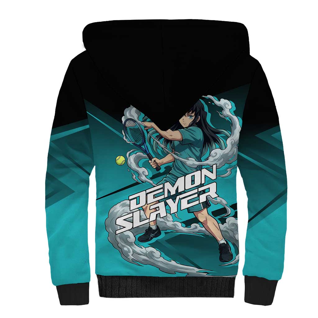 Muichiro Tokito Mist Hashira Sherpa Hoodie Sporty Anime Mashup Style
