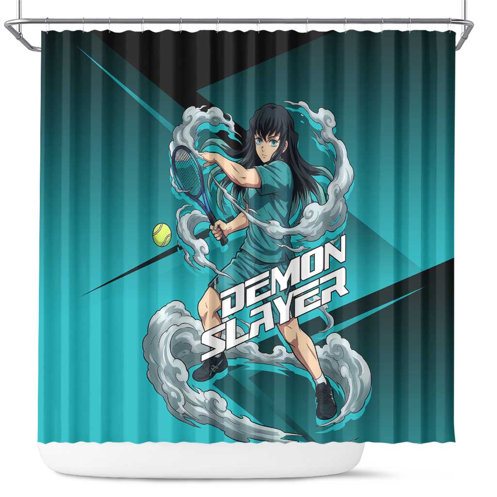 Muichiro Tokito Mist Hashira Shower Curtain Sporty Anime Mashup Style