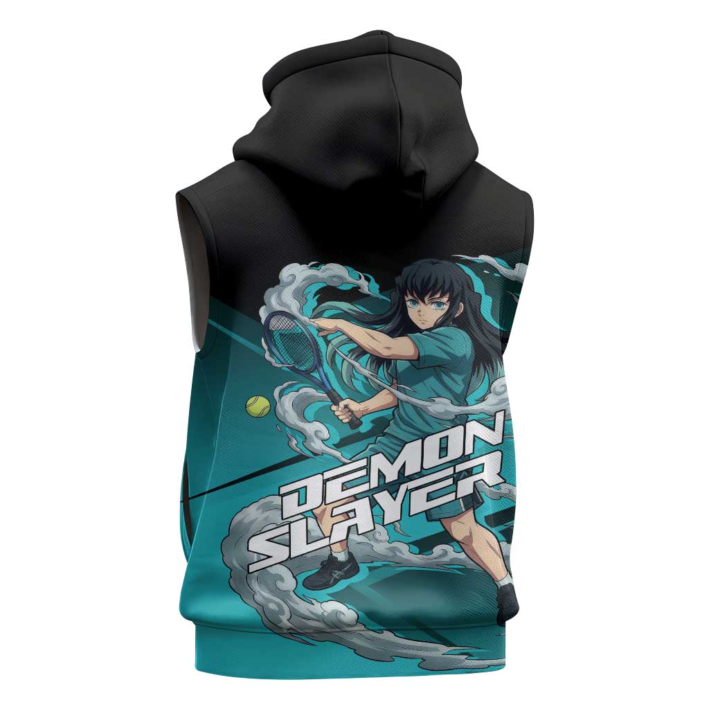Muichiro Tokito Mist Hashira Sleeveless Hoodie Sporty Anime Mashup Style