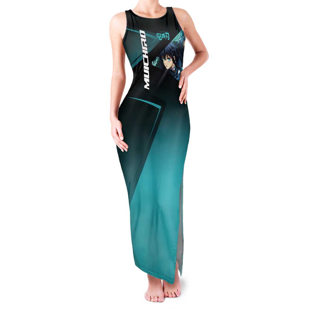 Muichiro Tokito Mist Hashira Tank Maxi Dress Sporty Anime Mashup Style