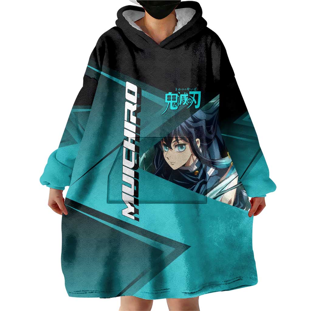 Muichiro Tokito Mist Hashira Wearable Blanket Hoodie Sporty Anime Mashup Style