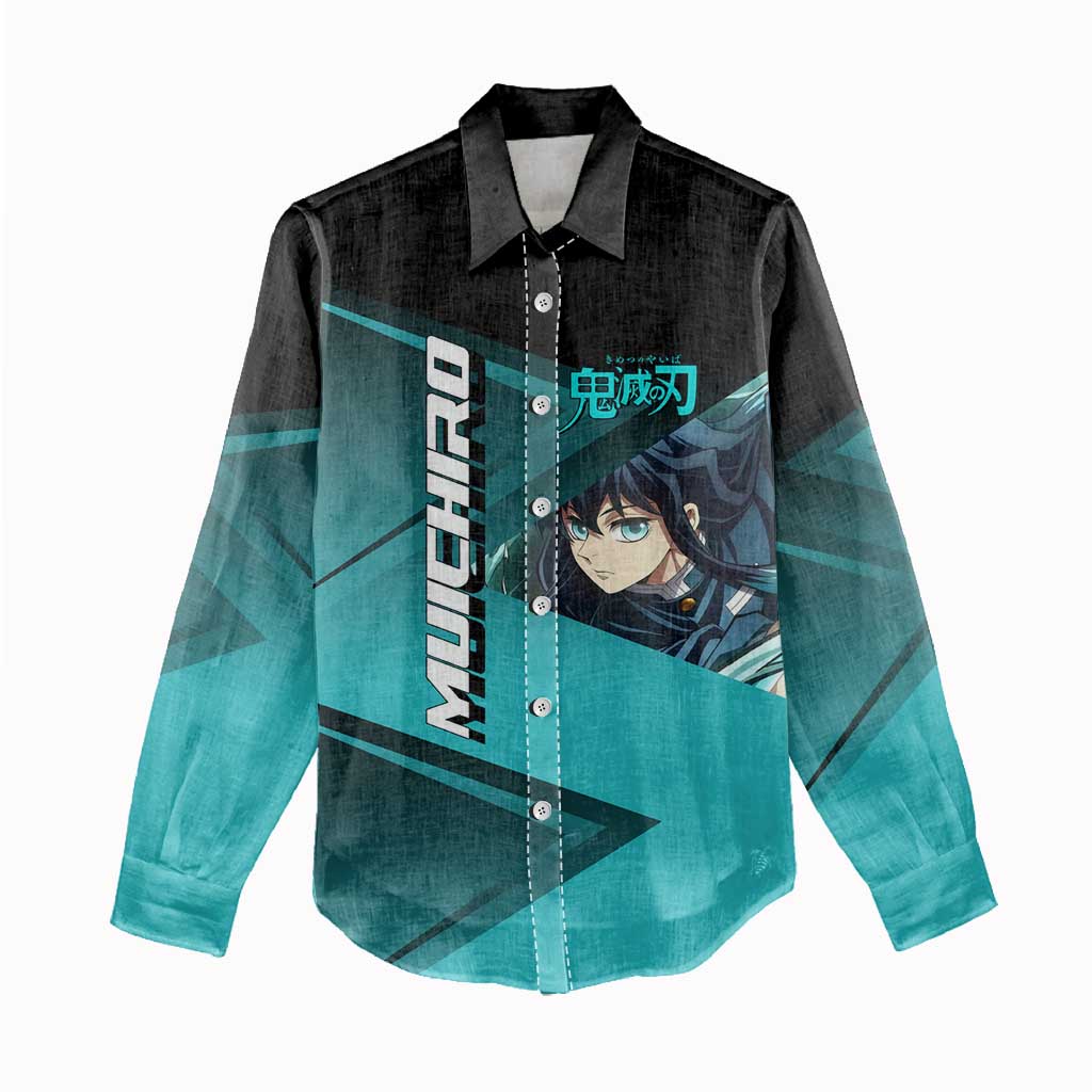 Muichiro Tokito Mist Hashira Women Casual Shirt Sporty Anime Mashup Style