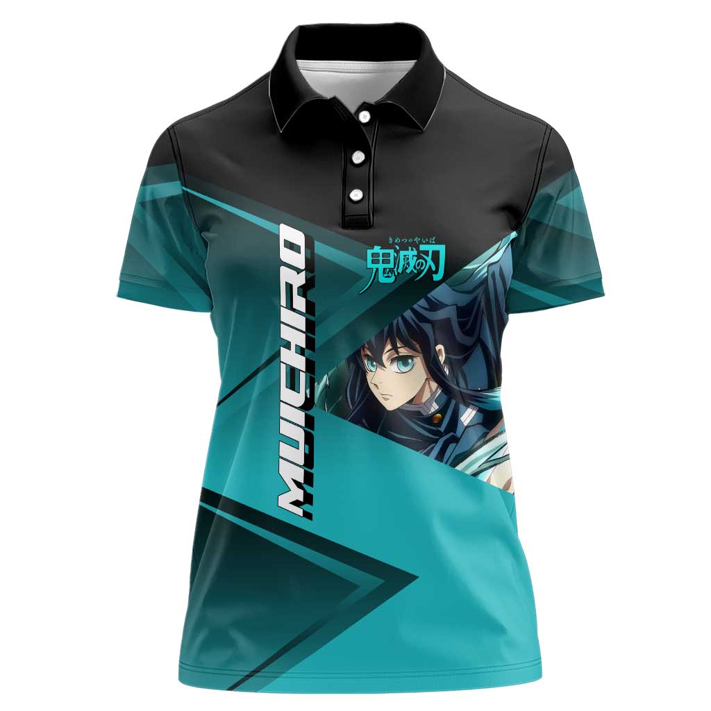 Muichiro Tokito Mist Hashira Women Polo Shirt Sporty Anime Mashup Style