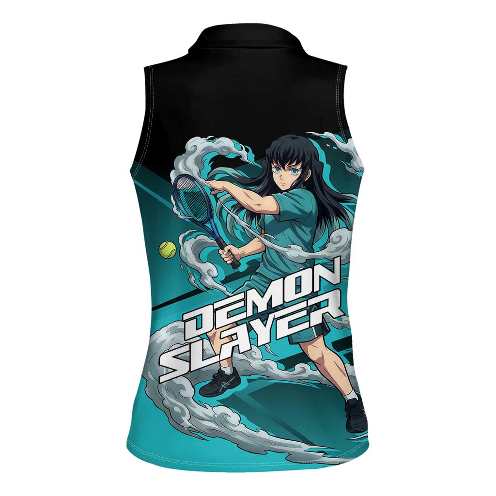 Muichiro Tokito Mist Hashira Women Sleeveless Polo Shirt Sporty Anime Mashup Style