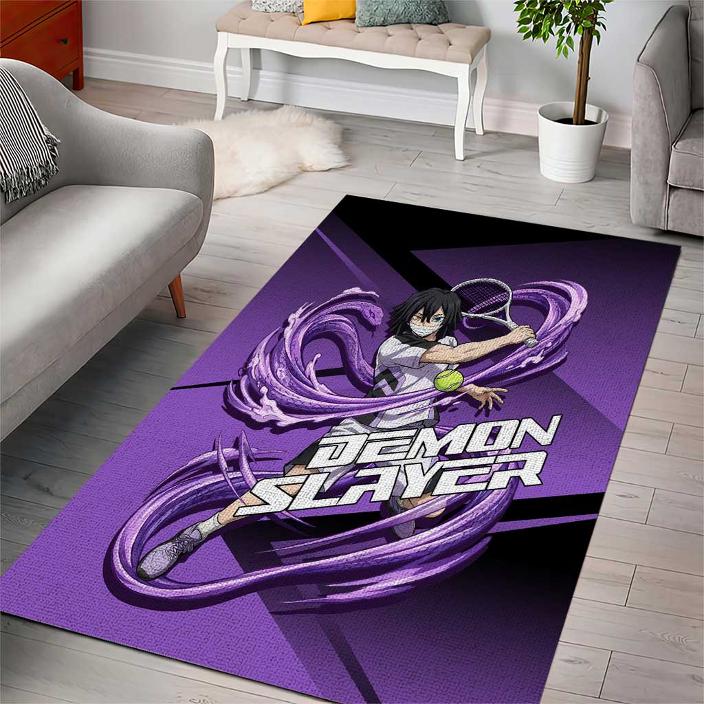 Obanai Iguro Serpent Strike Area Rug Sporty Anime Mashup Style