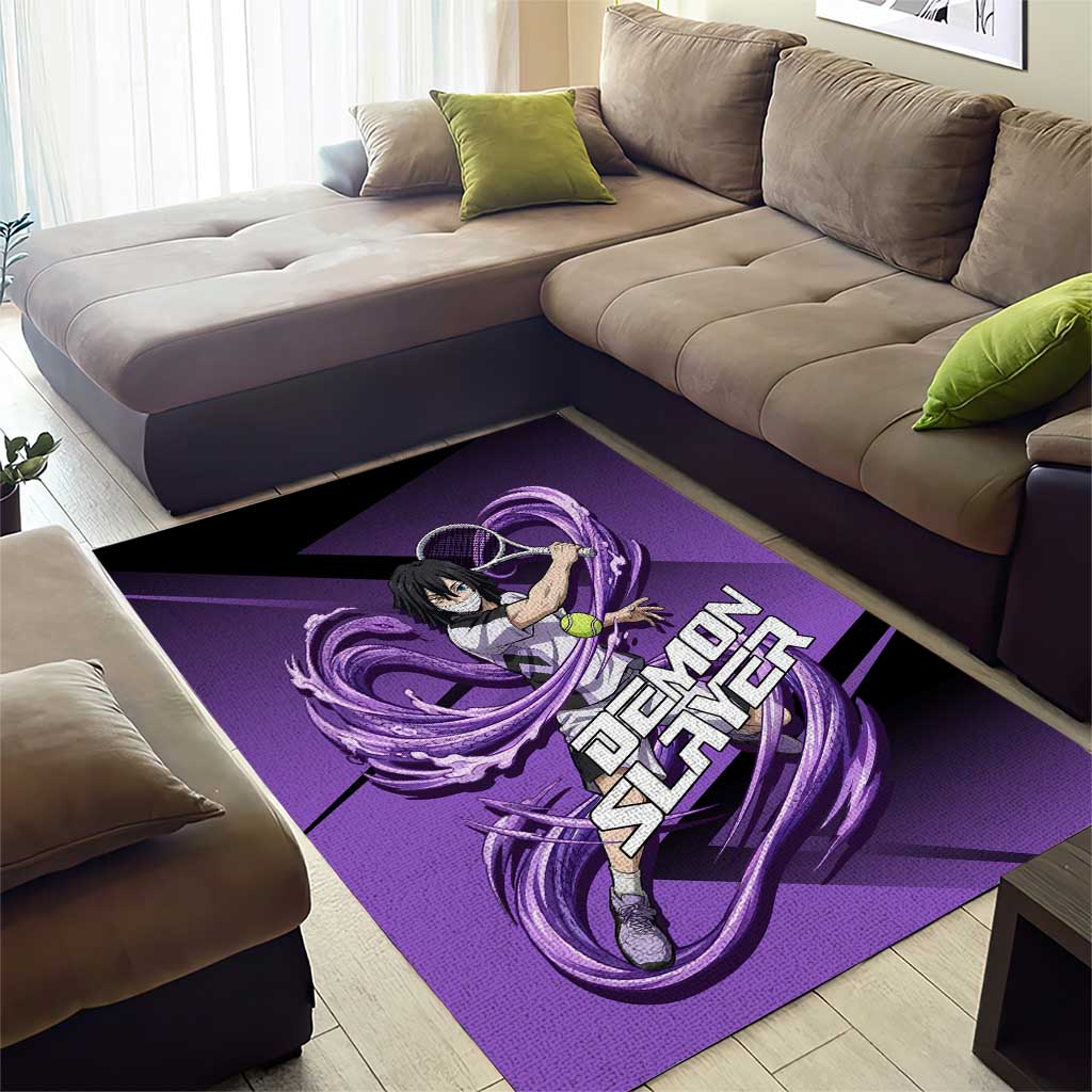 Obanai Iguro Serpent Strike Area Rug Sporty Anime Mashup Style