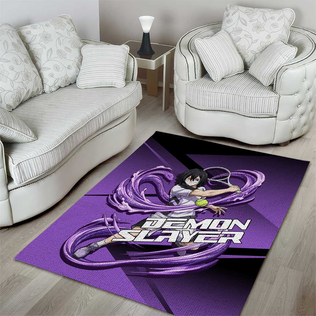 Obanai Iguro Serpent Strike Area Rug Sporty Anime Mashup Style