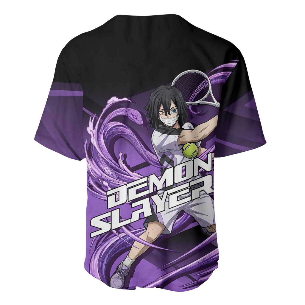 Obanai Iguro Serpent Strike Baseball Jersey Sporty Anime Mashup Style