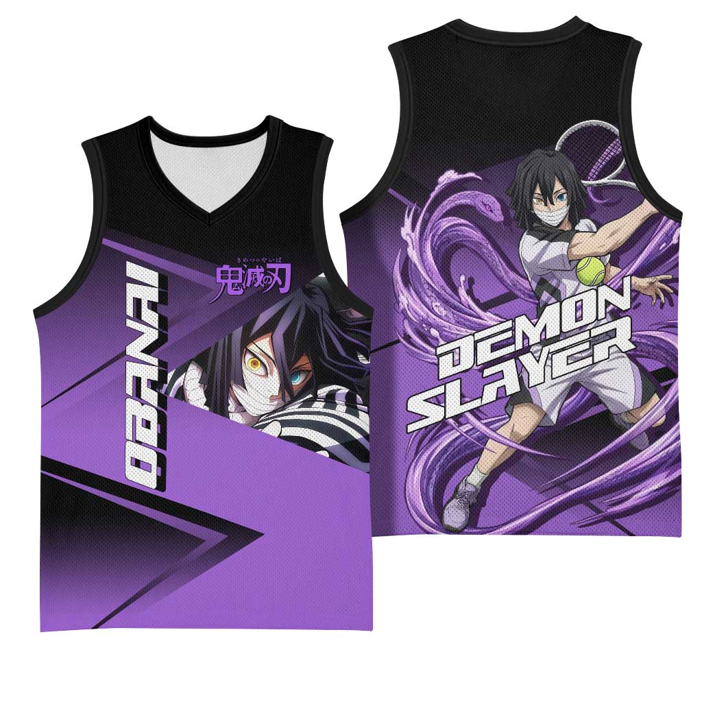 Obanai Iguro Serpent Strike Basketball Jersey Sporty Anime Mashup Style