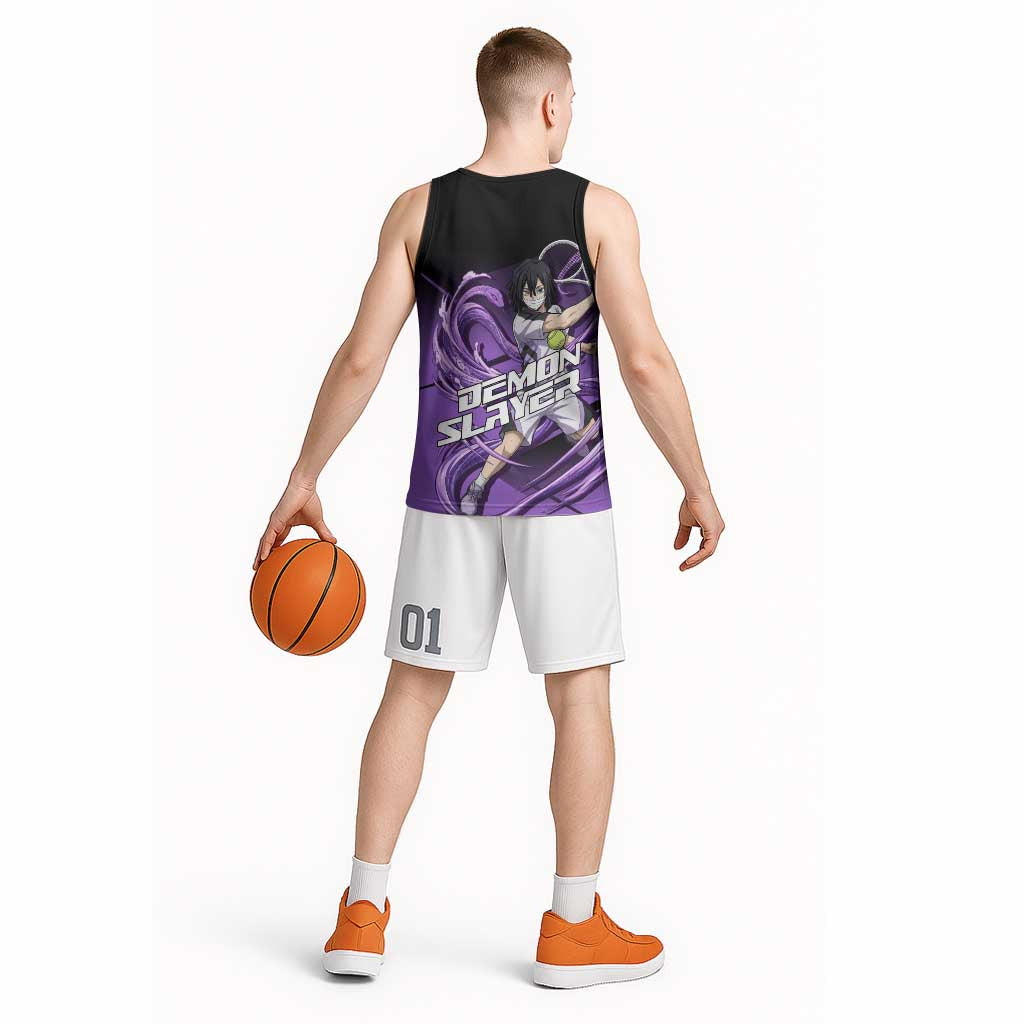 Obanai Iguro Serpent Strike Basketball Jersey Sporty Anime Mashup Style