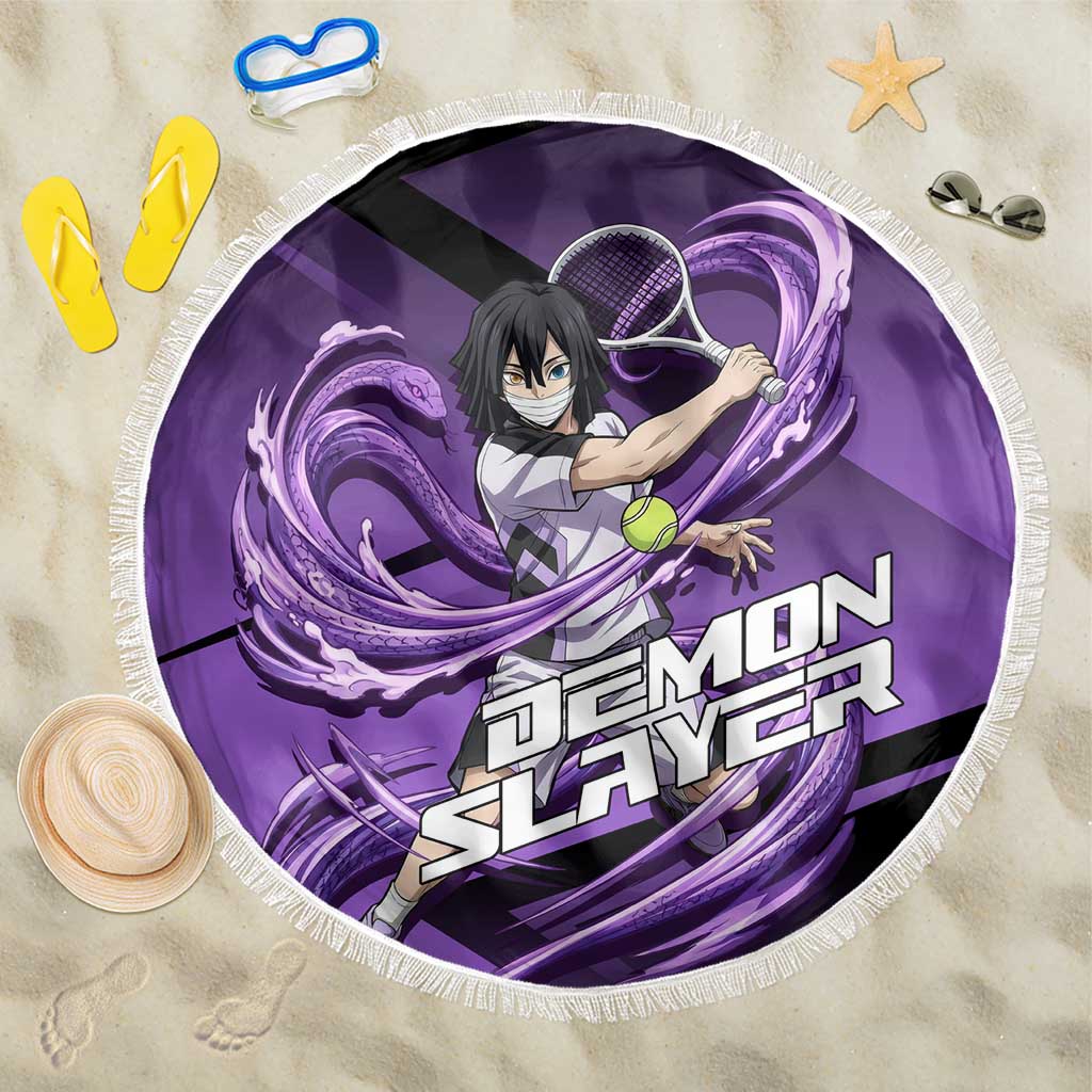 Obanai Iguro Serpent Strike Beach Blanket Sporty Anime Mashup Style