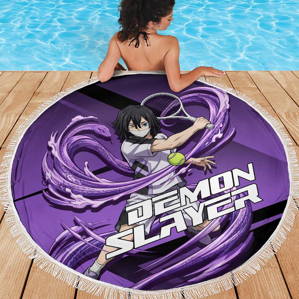 Obanai Iguro Serpent Strike Beach Blanket Sporty Anime Mashup Style