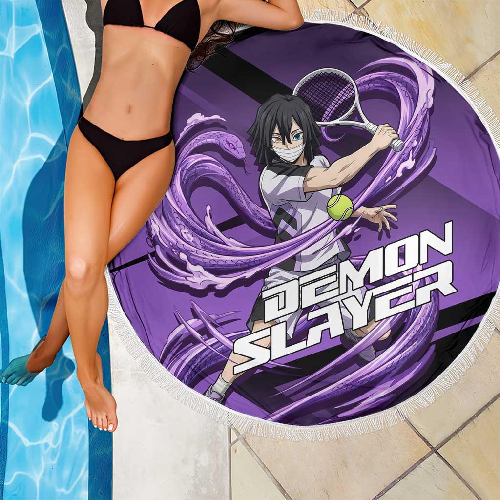 Obanai Iguro Serpent Strike Beach Blanket Sporty Anime Mashup Style
